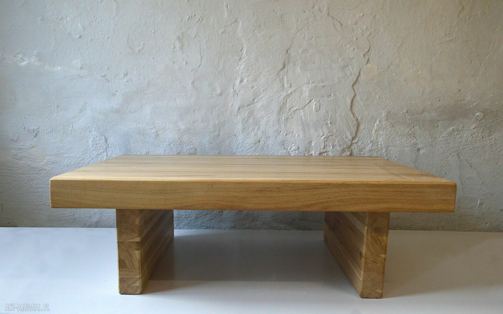 Dębowy stolik kawowy w stylu loft - ręcznie robiony z dębu, 112x76 cm
