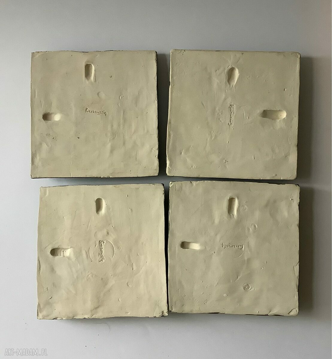 Dekor ceramiczny Vegedecors z motywem pora - ręcznie robiona płytka na ścianę