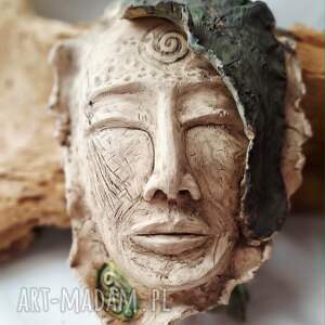 art soller ceramiczna maska ​​ścienna leśna wyrocznia