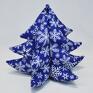 pomysł na święta prezent niebieska choinka handmade z materiału