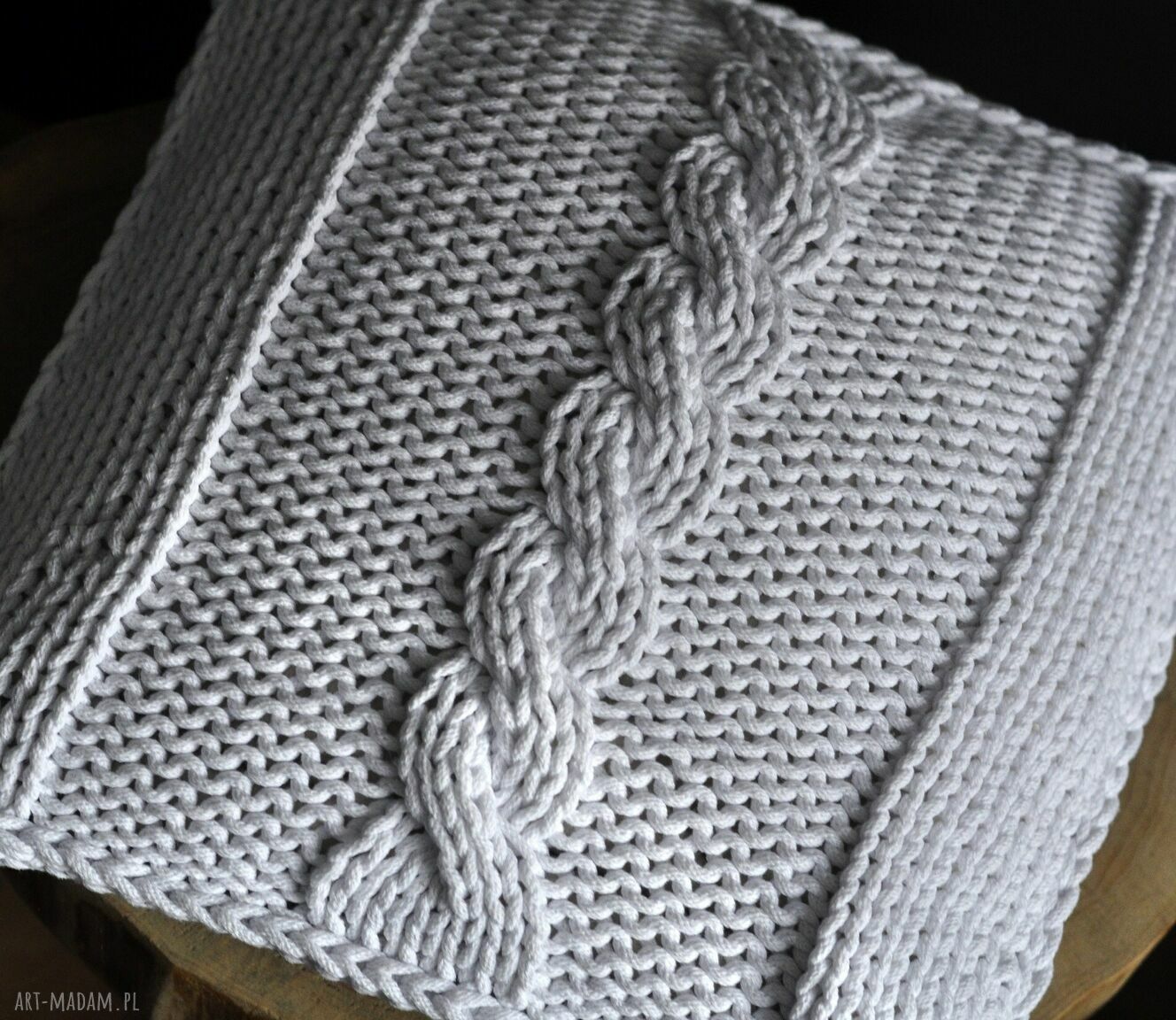 poduszki: poszewka na poduszkę sznurek handmade