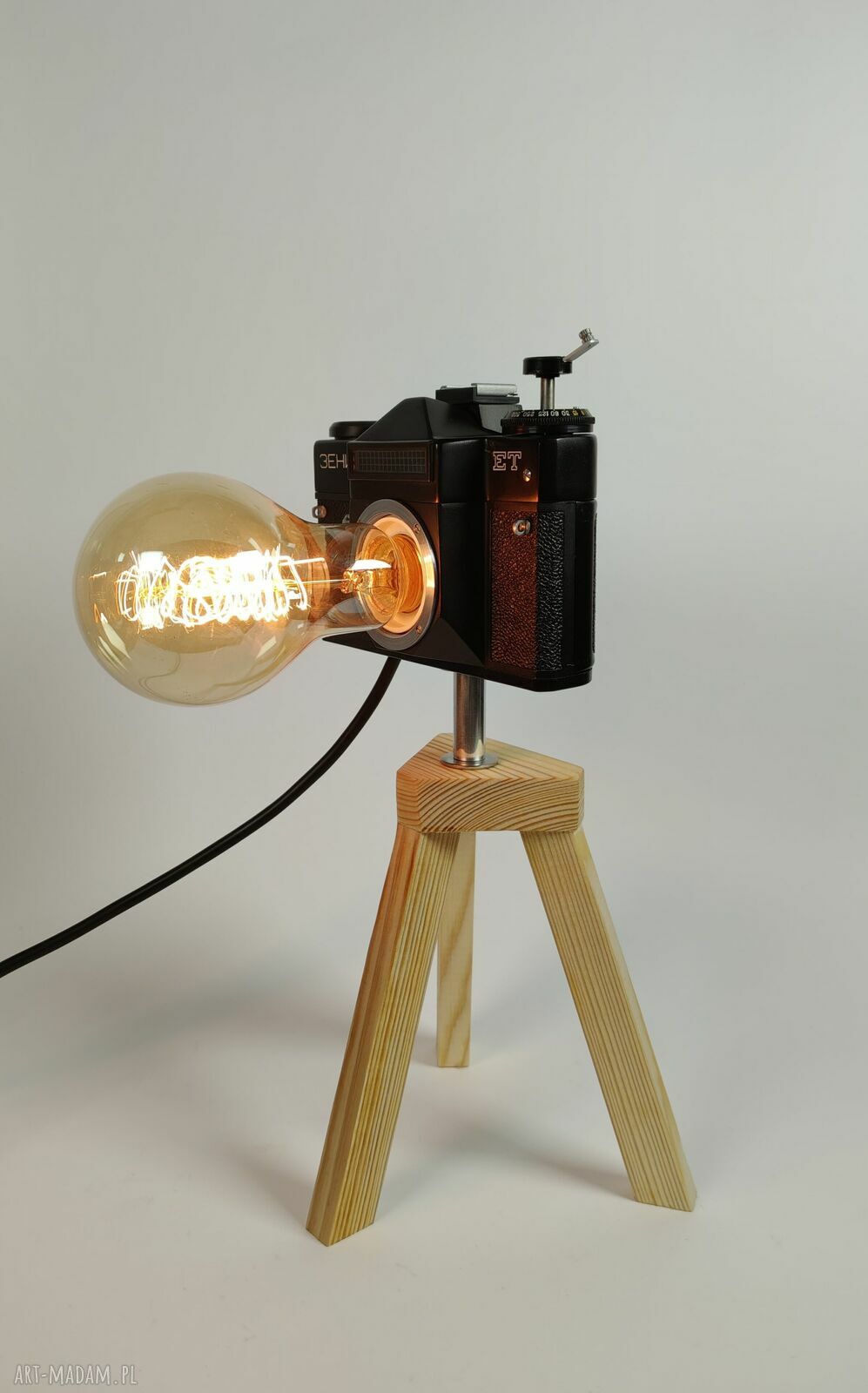 Lampka z aparatu fotograficznego w stylu RETRO - prezent dla fotografa i fotografki