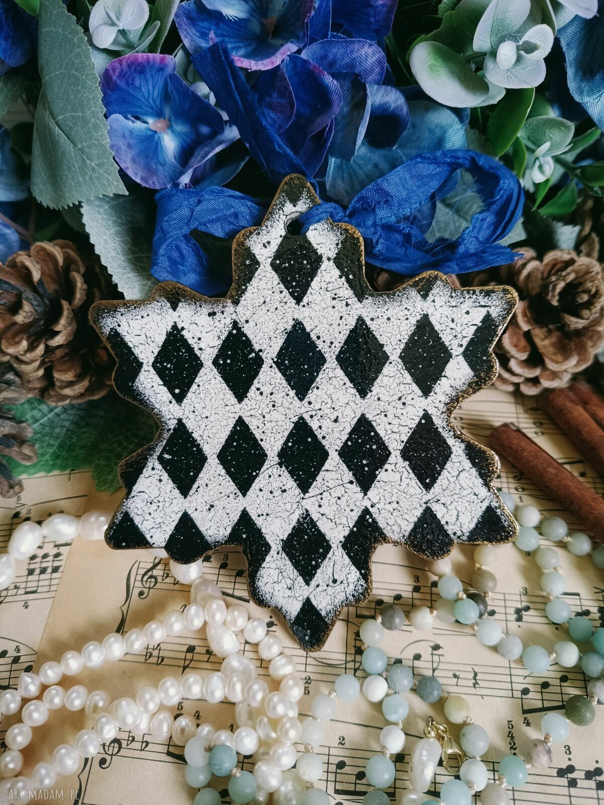 Ręcznie wykonana zawieszka dekoracyjna shabby chic z dziewczynką