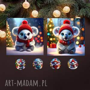 made by langer zestaw 2 poduszki i 4 bombki koala - kolorowe