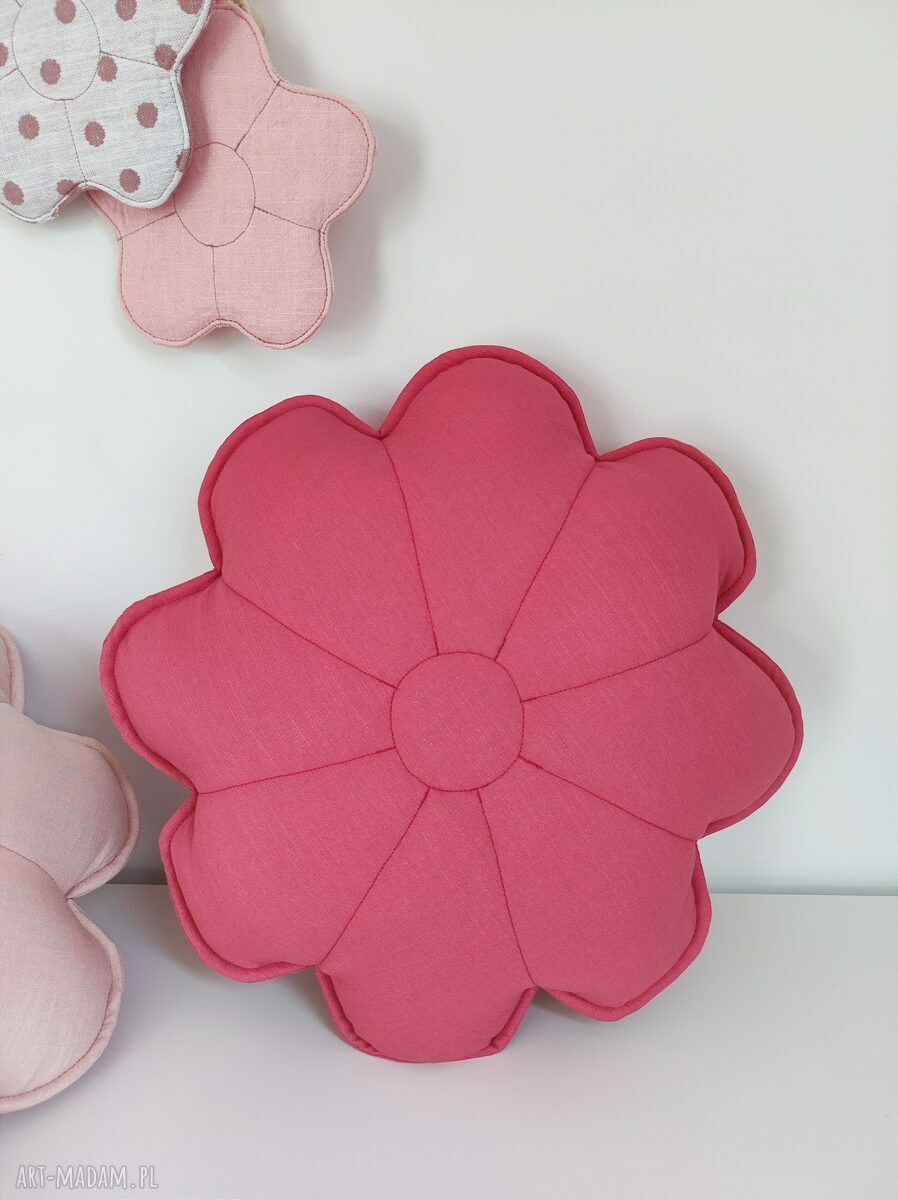 pokoik dziecka: Dekoracyjna poduszka kwiatek handmade