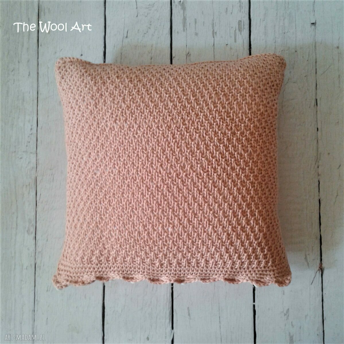 poduszki: dekoracyjna szydełkowa poszewka Ręcznie zrobione