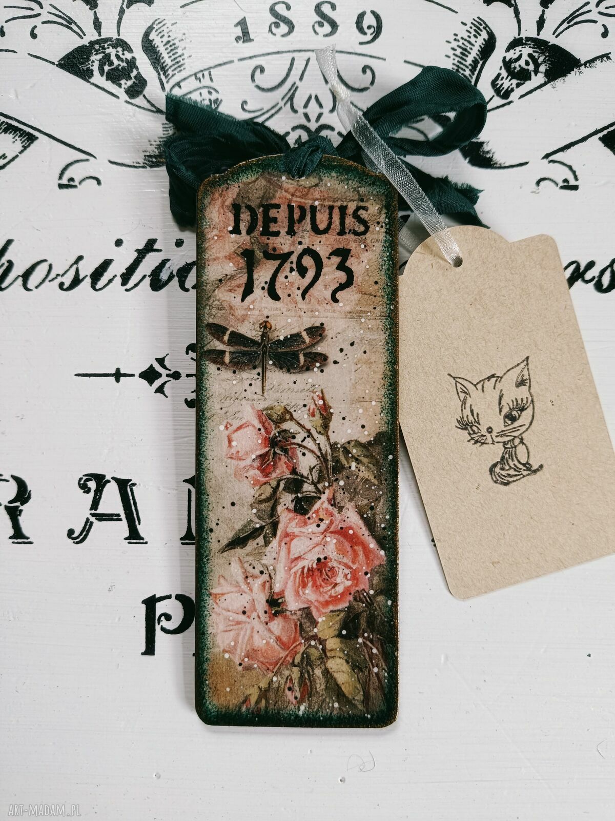 Dekoracyjna zawieszka z zajączkiem w stylu shabby chic
