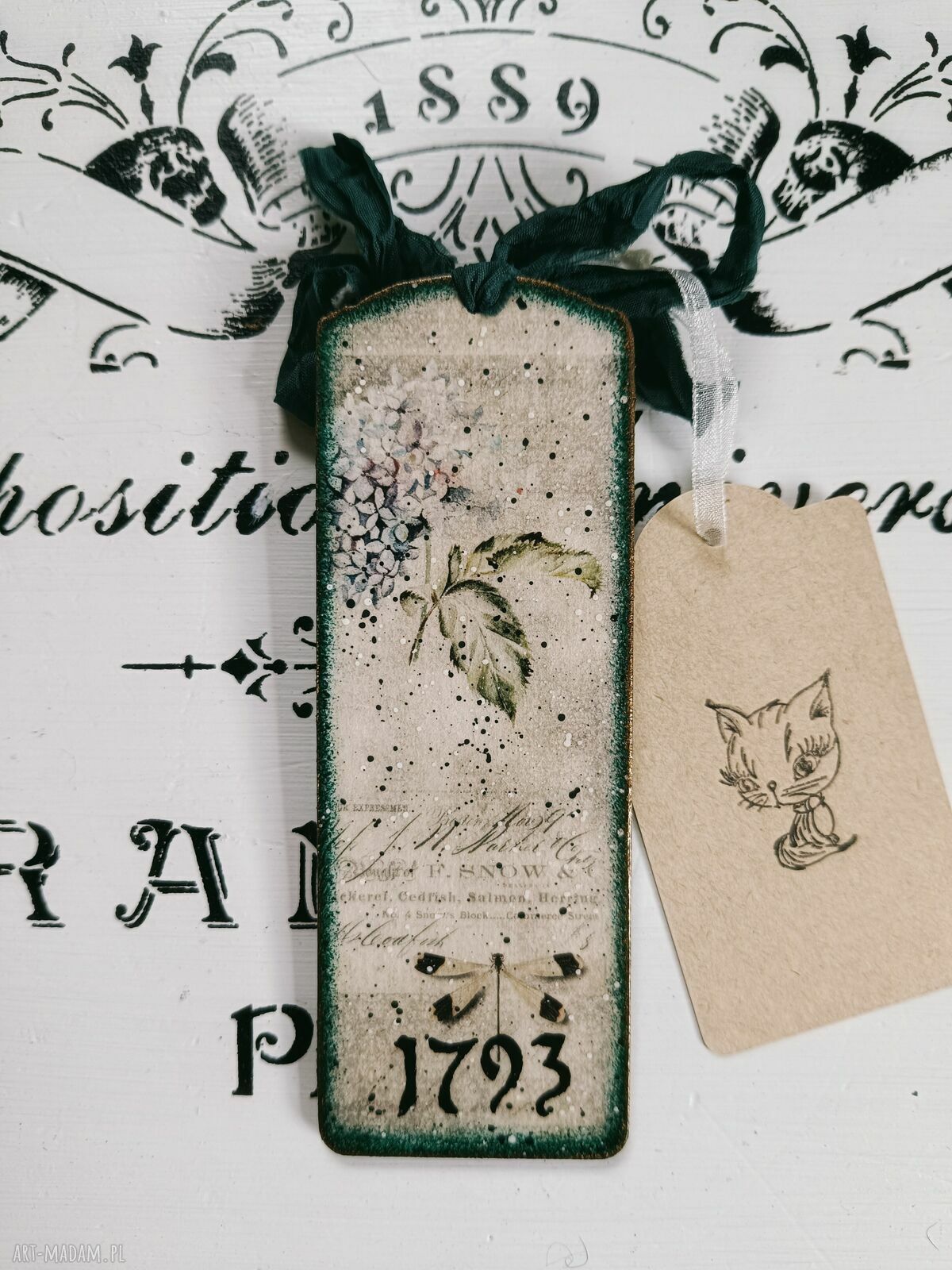 Dekoracyjna zawieszka z zajączkiem w stylu shabby chic