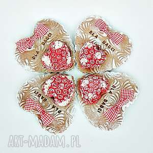 dekoracyjne serce piernikowe dla babci z kolekcji meine - róża