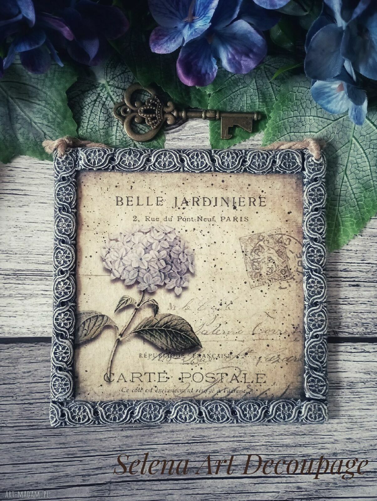 Dekoracyjny obrazek decoupage Belle Jardiniere - styl Prowansja