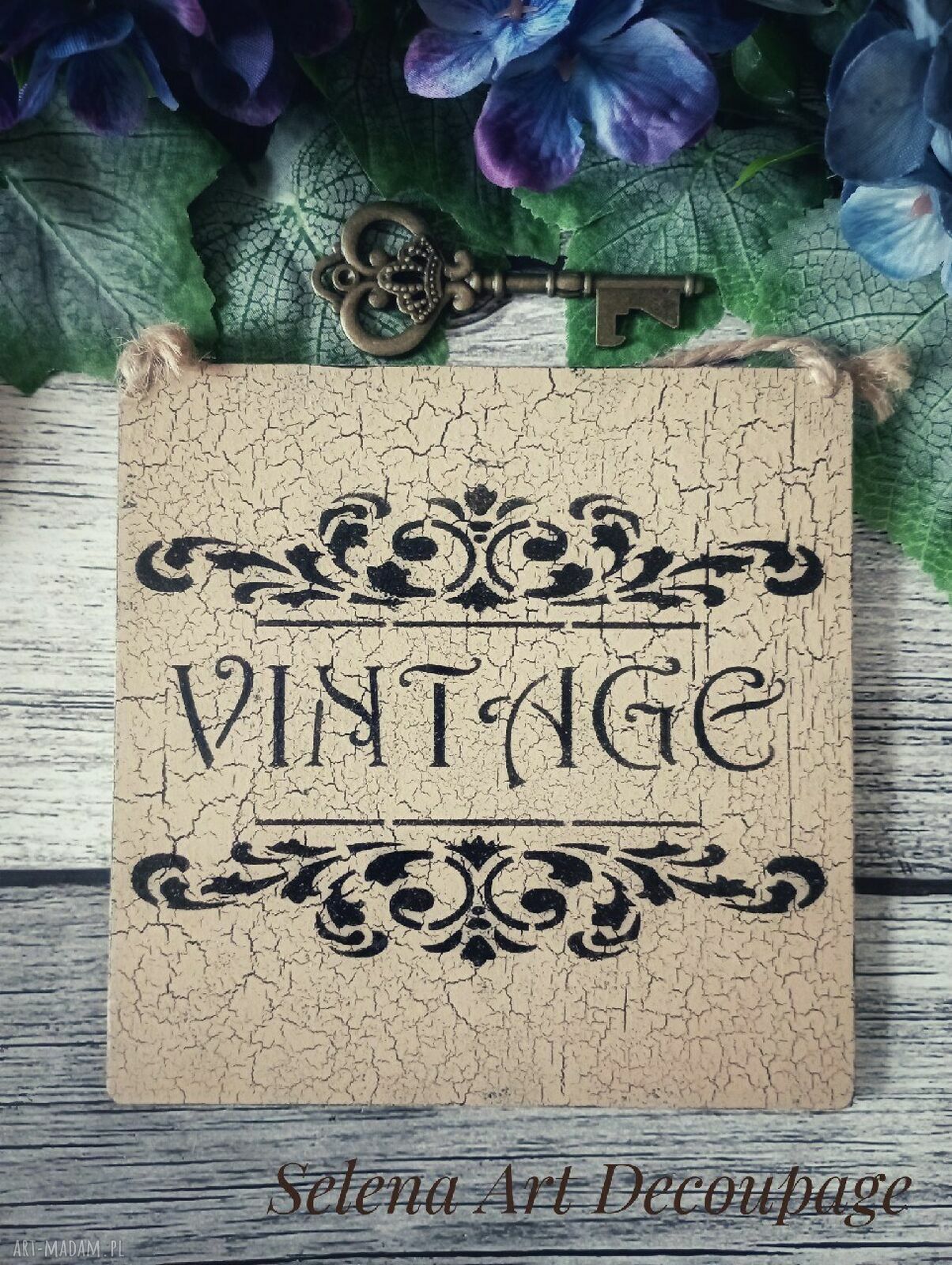 Dekoracyjny obrazek ze słonecznikami Belle Jardiniere 15x15 cm - shabby chic