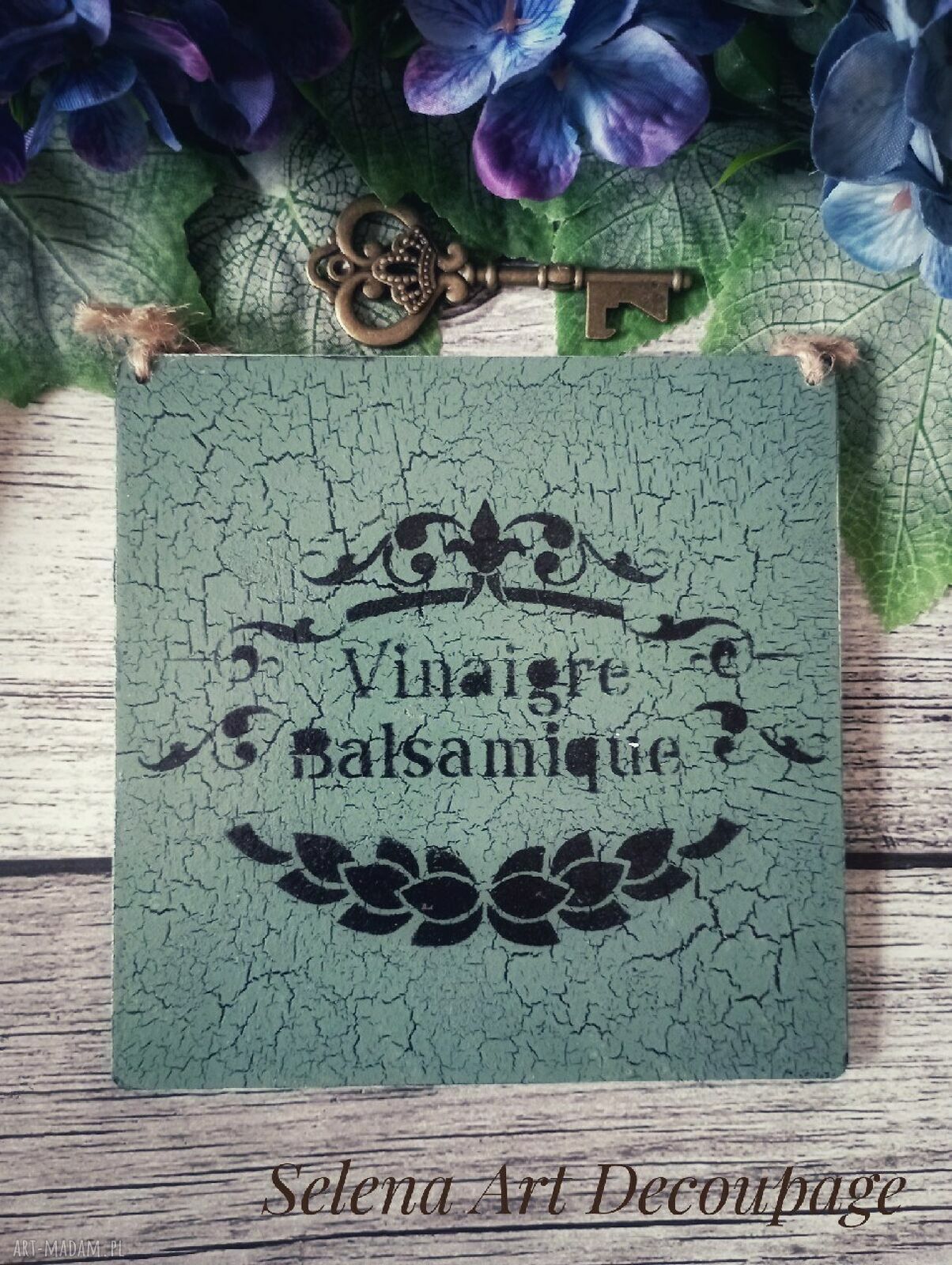Dekoracyjny obrazek z kwiatami Belle Jardiniere - 15x15 cm