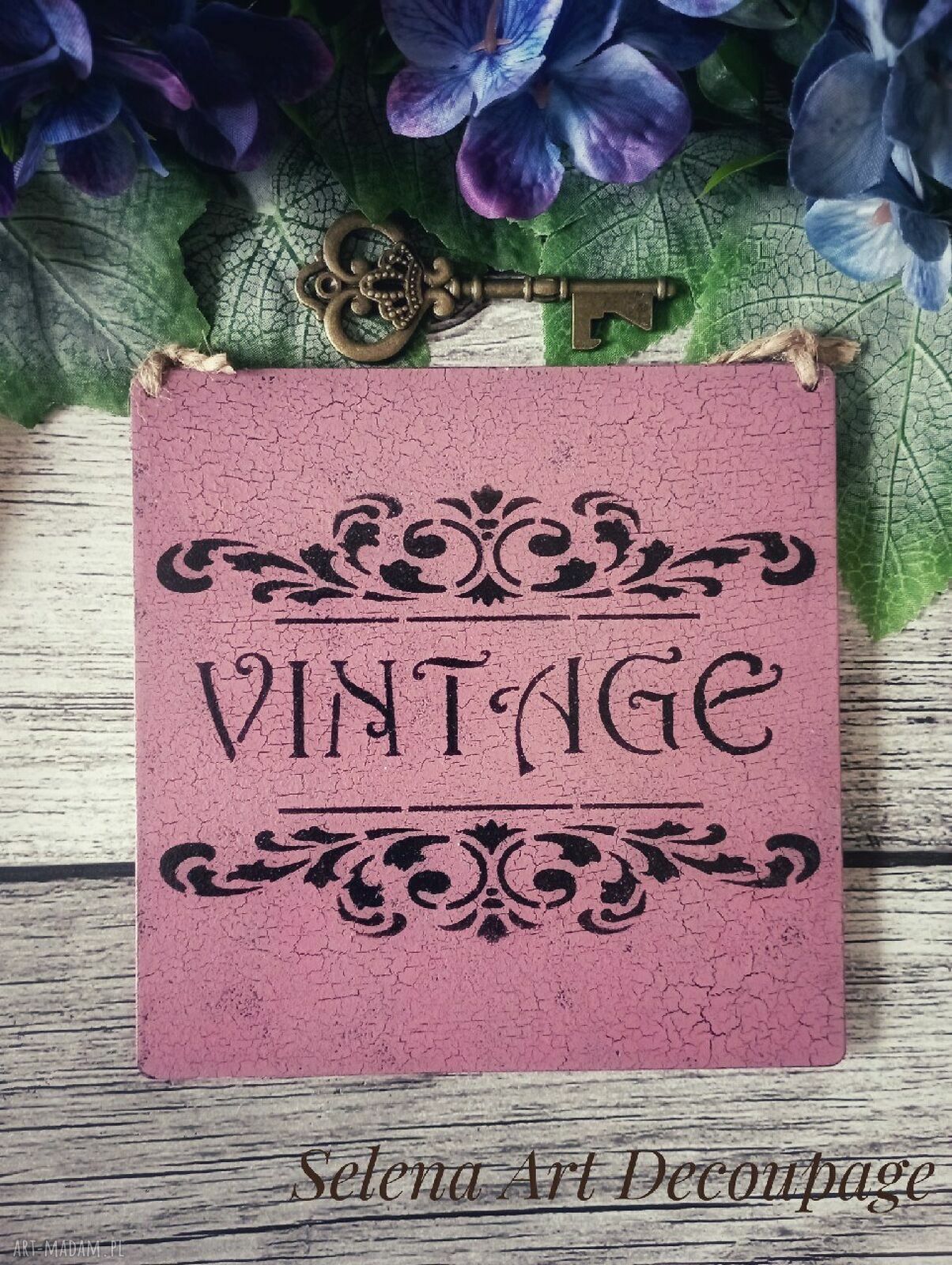 Dekoracyjny obrazek z kwiatami Belle Jardiniere 15x15 cm
