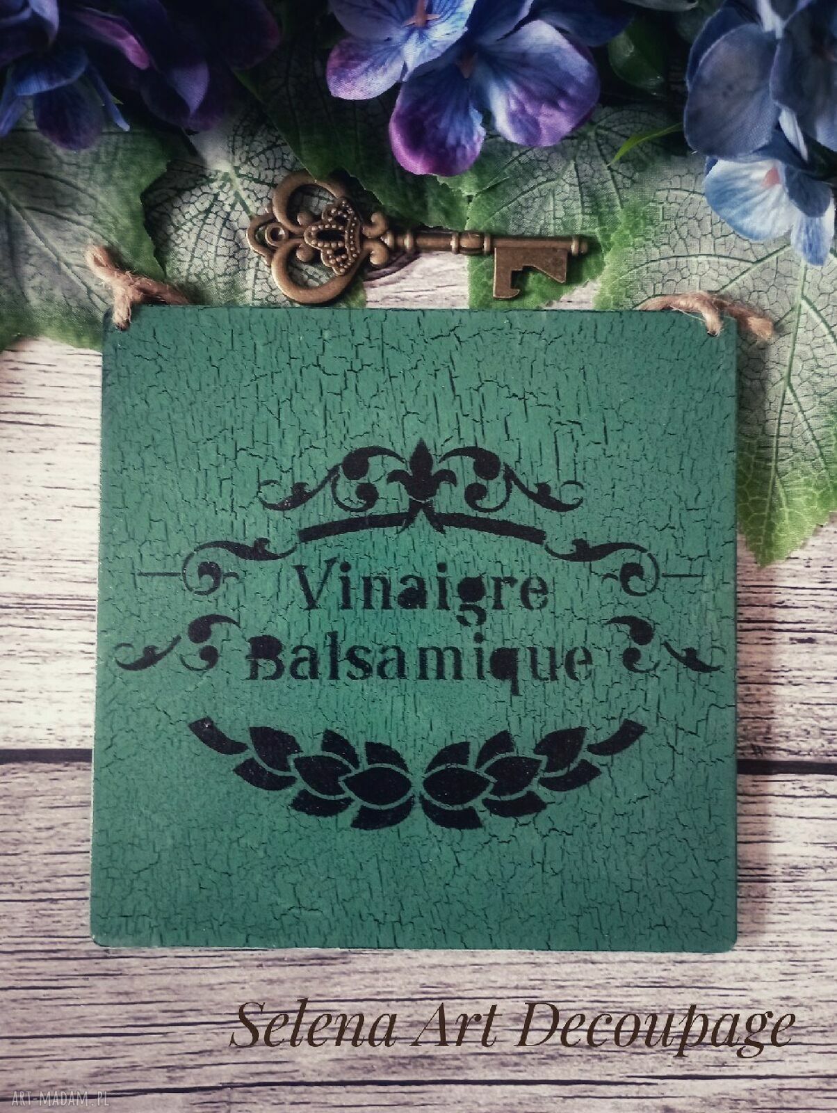 Dekoracyjny obrazek decoupage Belle Jardiniere 15x15 cm