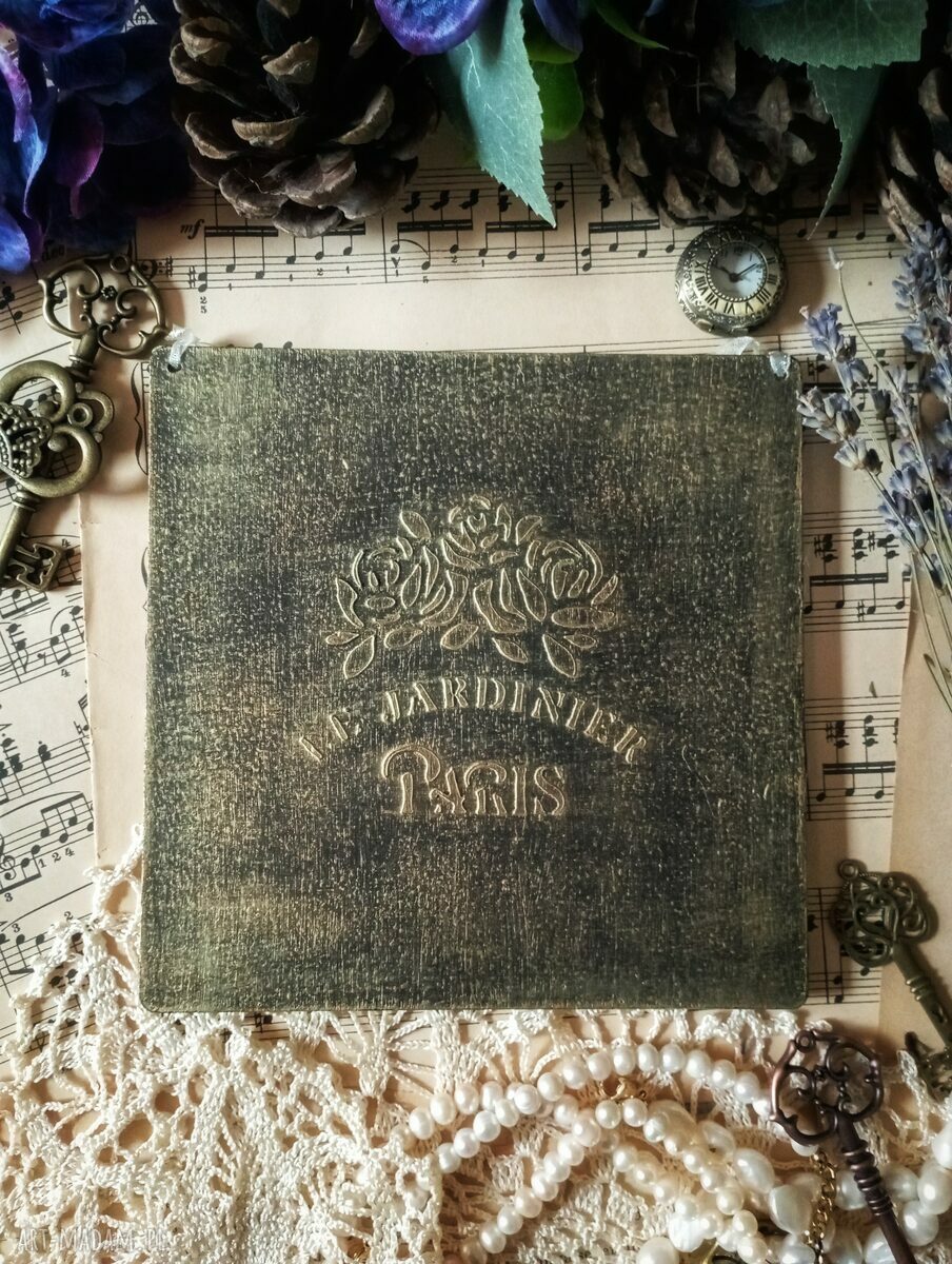 Dekoracyjny obrazek z różami Paris - prowansja, shabby chic i decoupage
