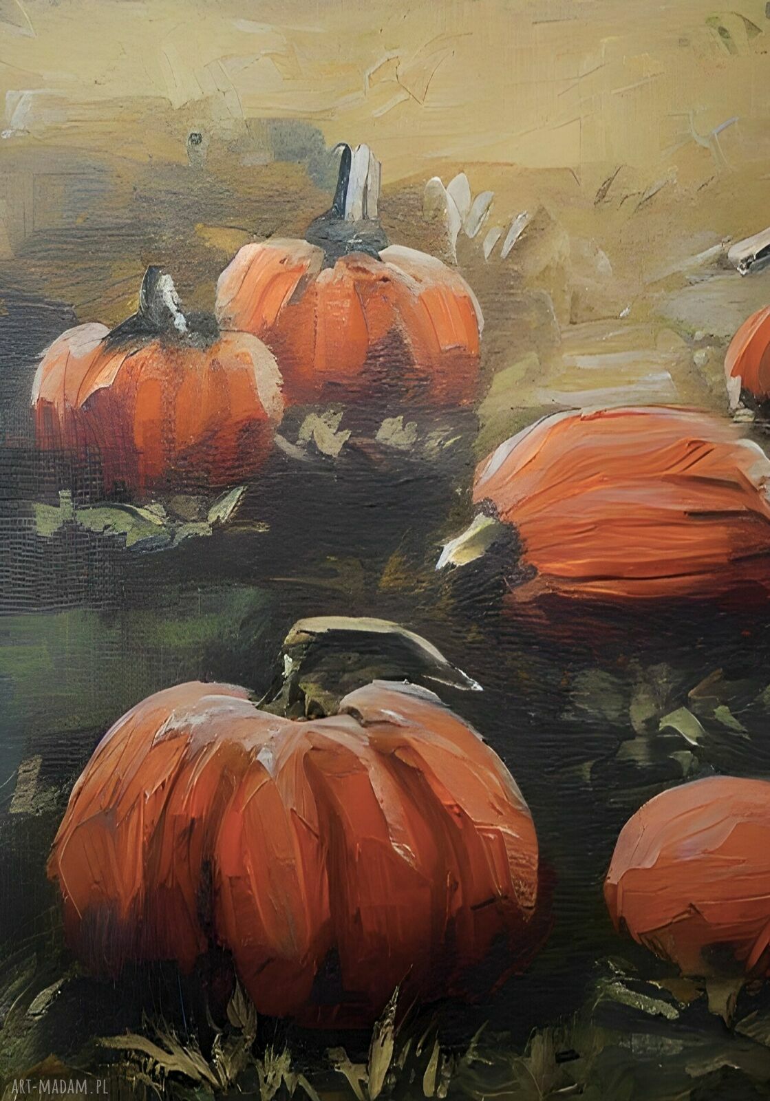 Jesienny plakat z dyniami - A4 29,7 x 21 cm