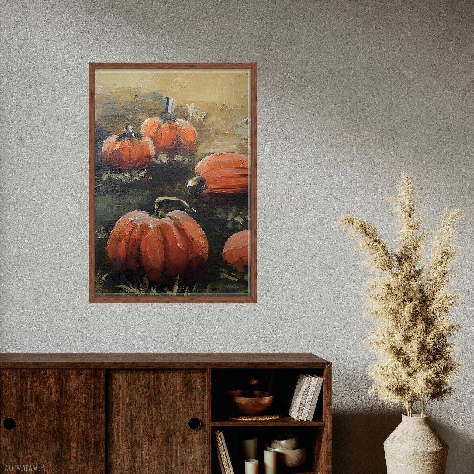 Jesienny plakat z dyniami - A4 29,7 x 21 cm