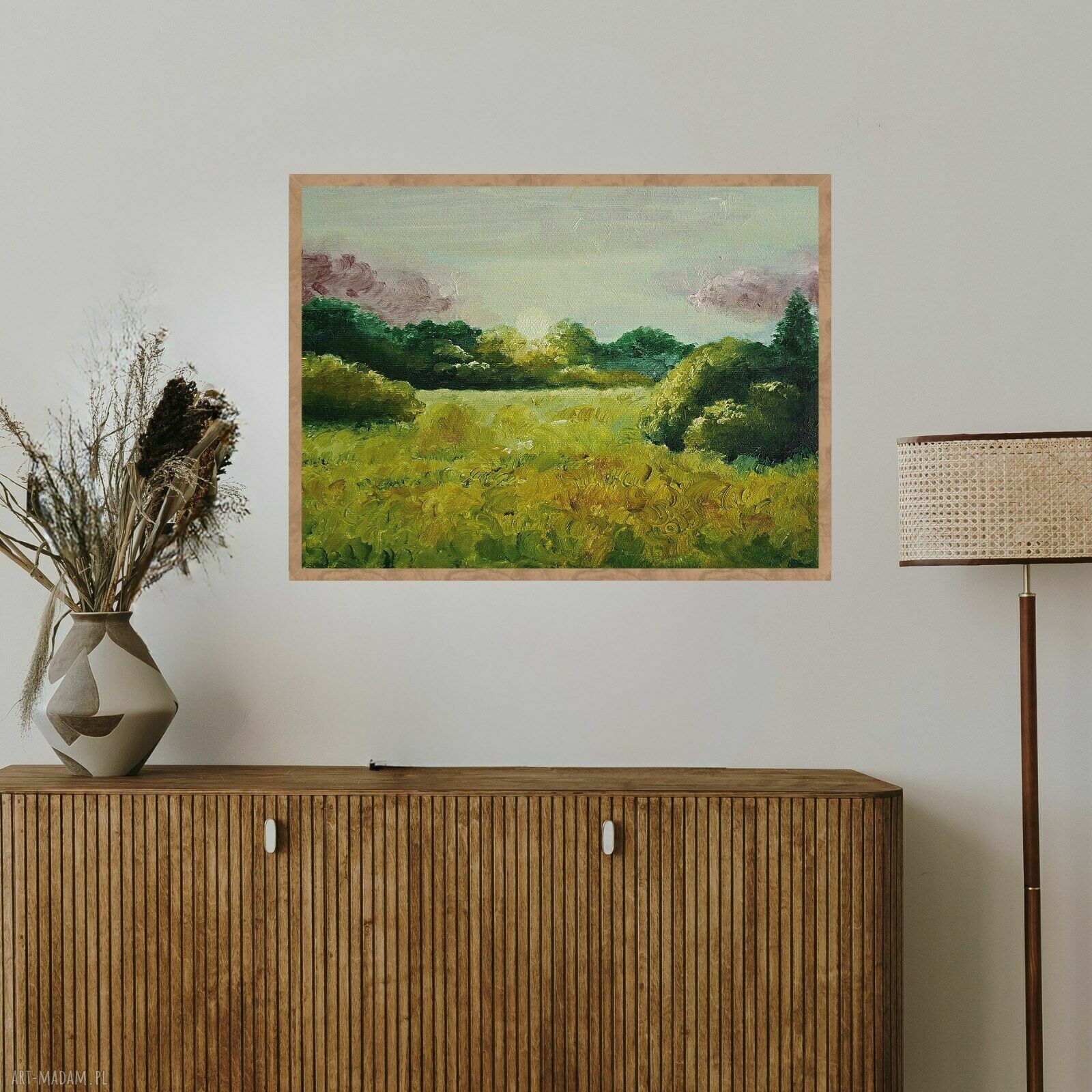 Dekoracyjny plakat pejzaż 42 x 29,7 cm A3 - ciepły spokój natury