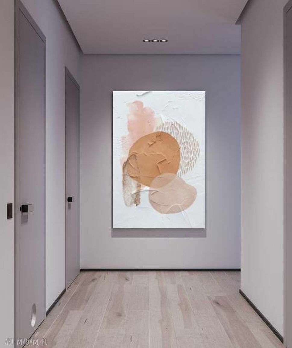 Wielkoformatowy obraz abstrakcyjny Delightful Stains 100x150 cm - strukturalna faktura na płótnie