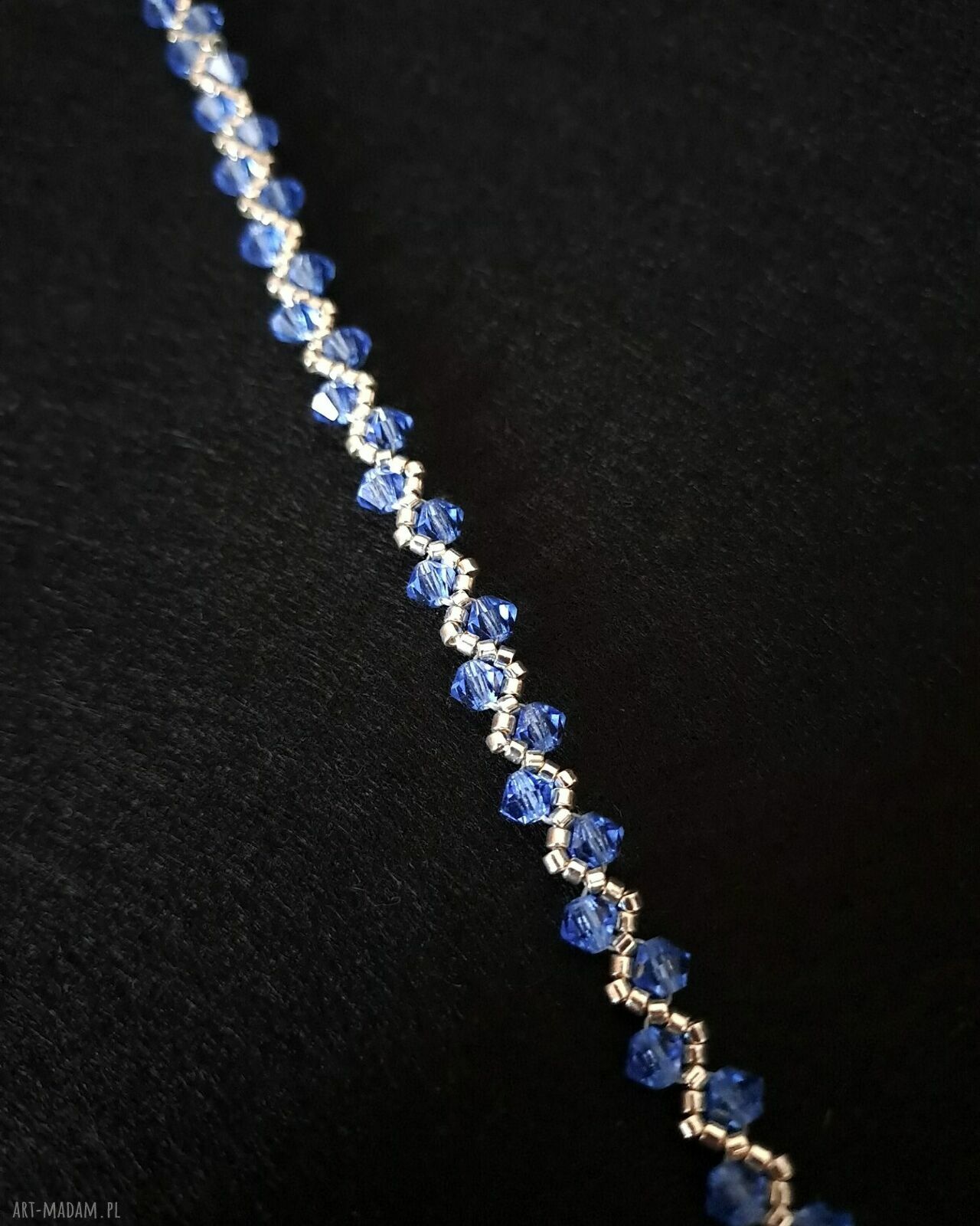Delikatna bransoletka Sapphire Clarity z koralików i kryształków Preciosa