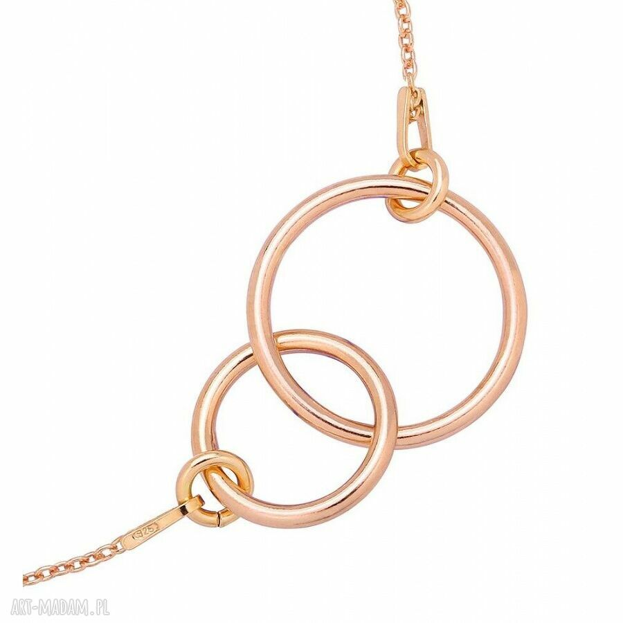 bransoletki: Bransoletka z różowego złota z dwoma karmami hand made