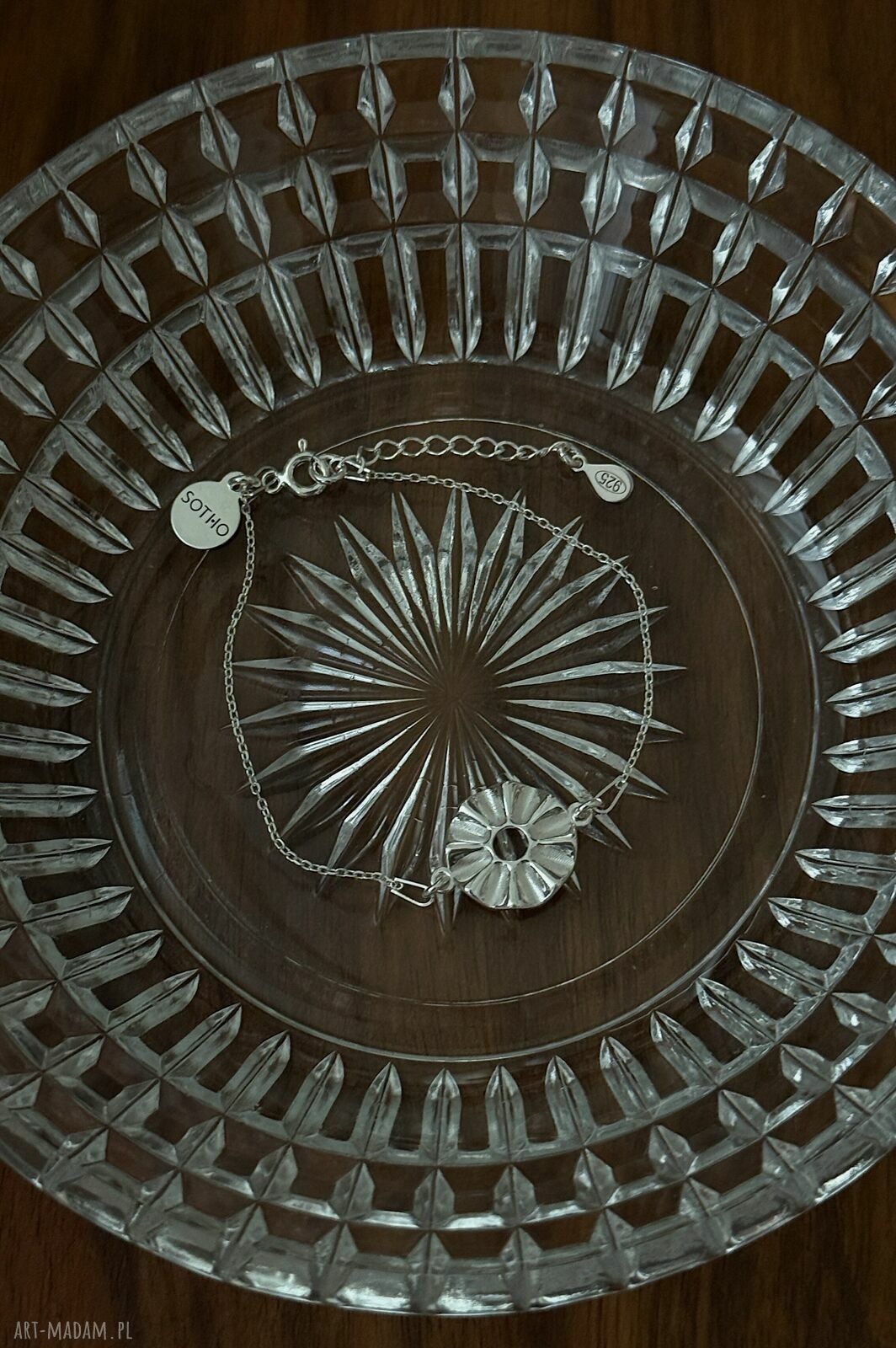 bransoletki: Srebrna bransoletka z wachlarzem Autorskie