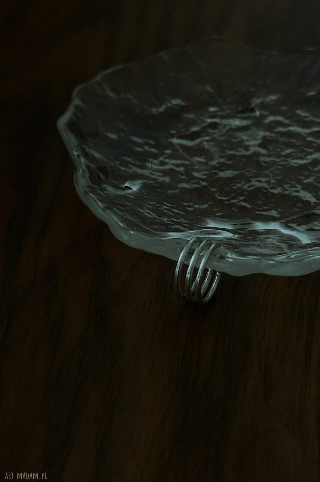 kolczyki: Srebrna potrójna nausznica Hand Made