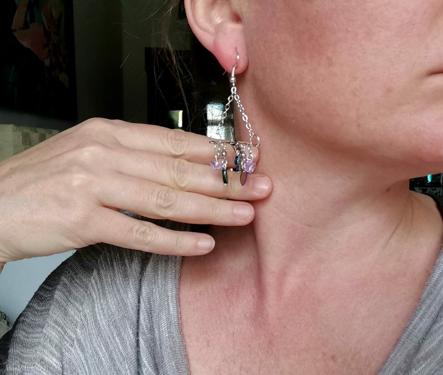 Delikatne kolczyki boho folk Frida - lekkie frędzle Ruda Klara