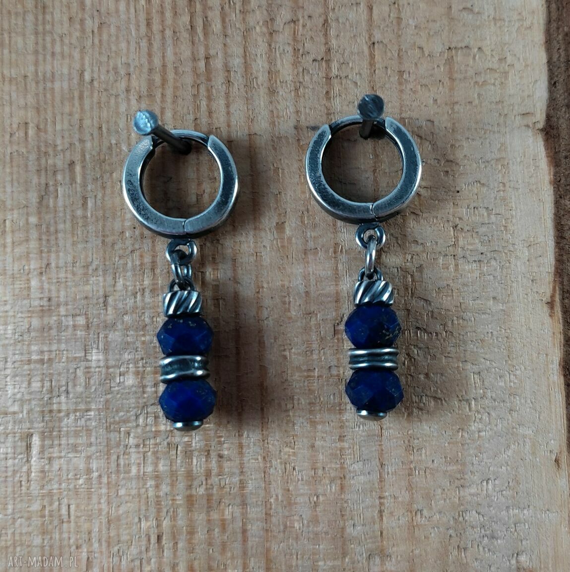 Delikatne kolczyki z lapis lazuli w srebrze 925