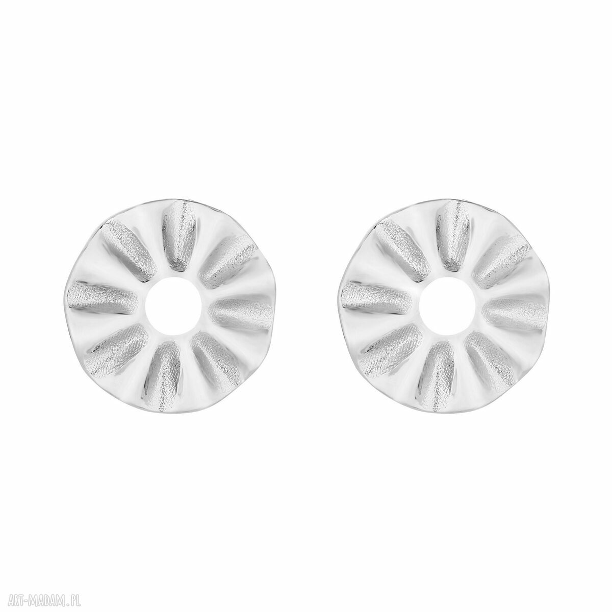Srebrne kolczyki wachlarze SOTHO ze srebra 925 (15 mm)