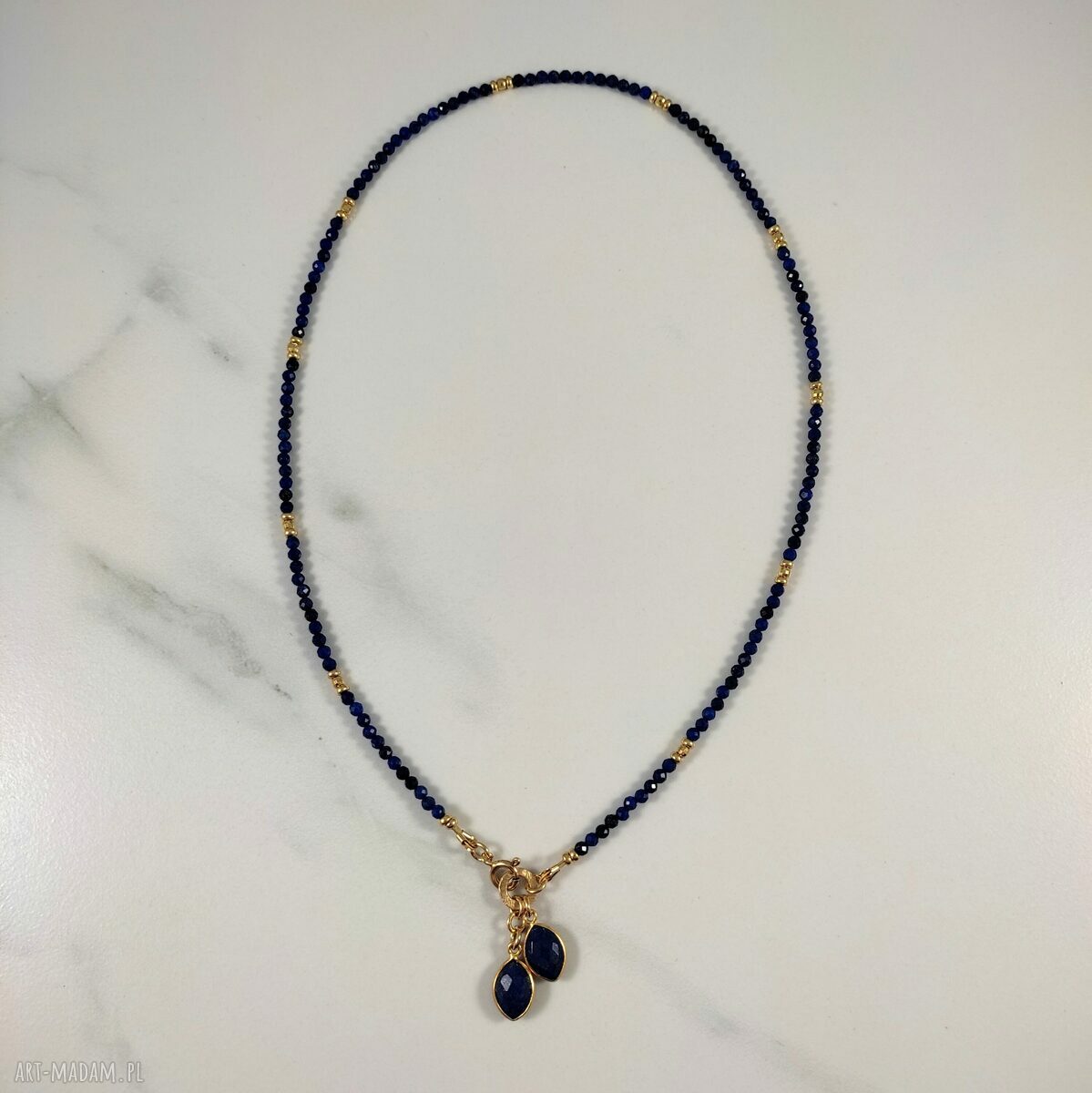 Delikatny naszyjnik z lapis lazuli 507