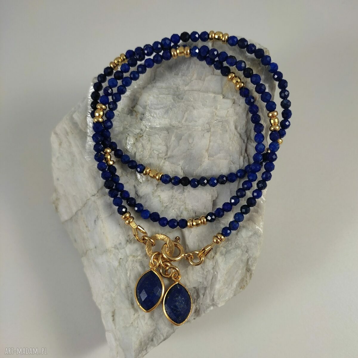 Delikatny naszyjnik z lapis lazuli 507