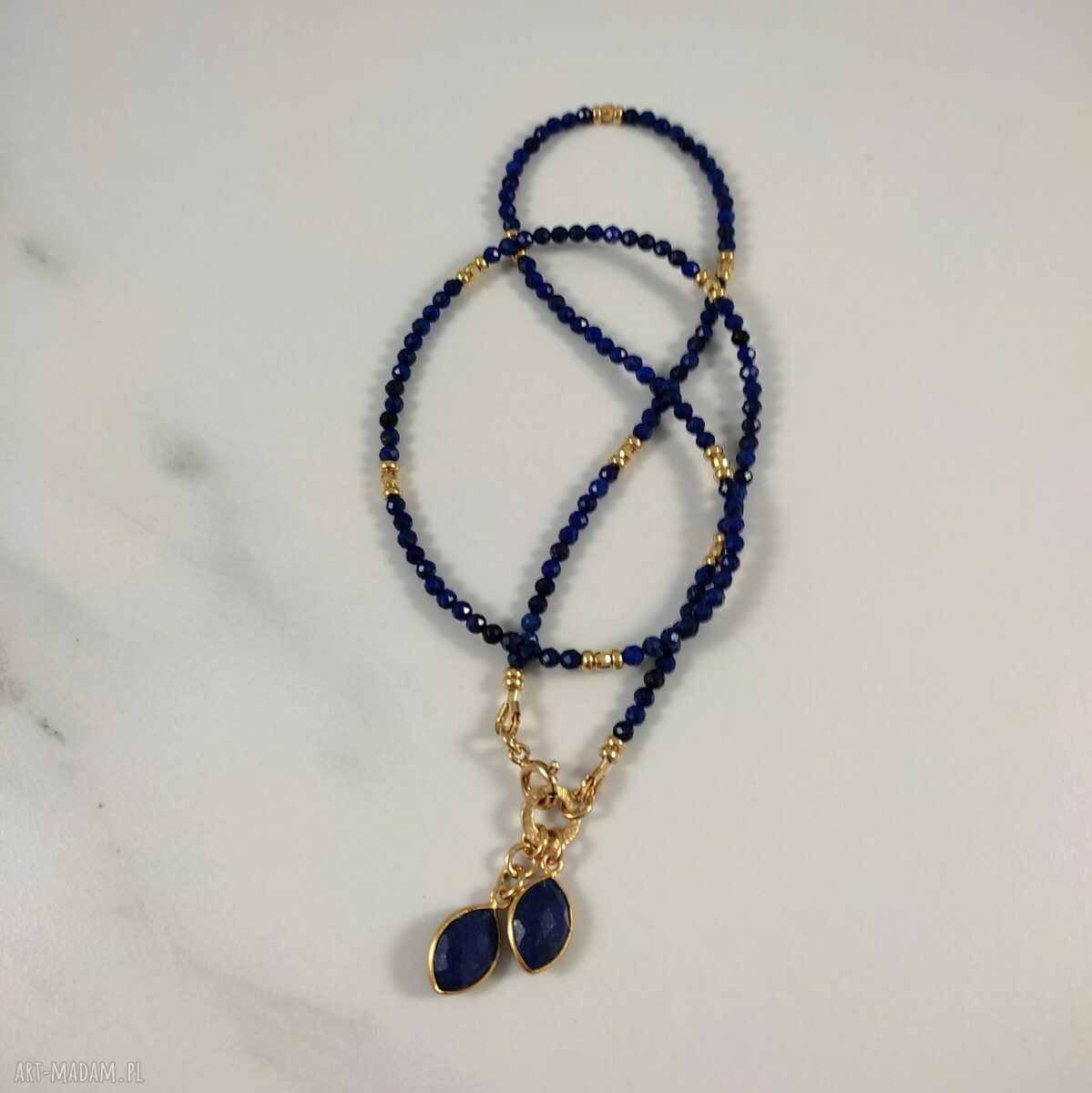 Delikatny naszyjnik z lapis lazuli 507