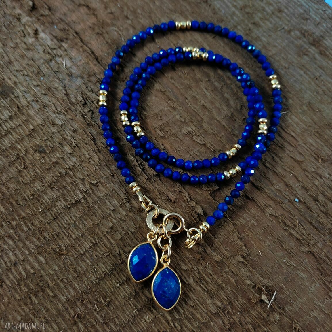 Delikatny naszyjnik z lapis lazuli 507