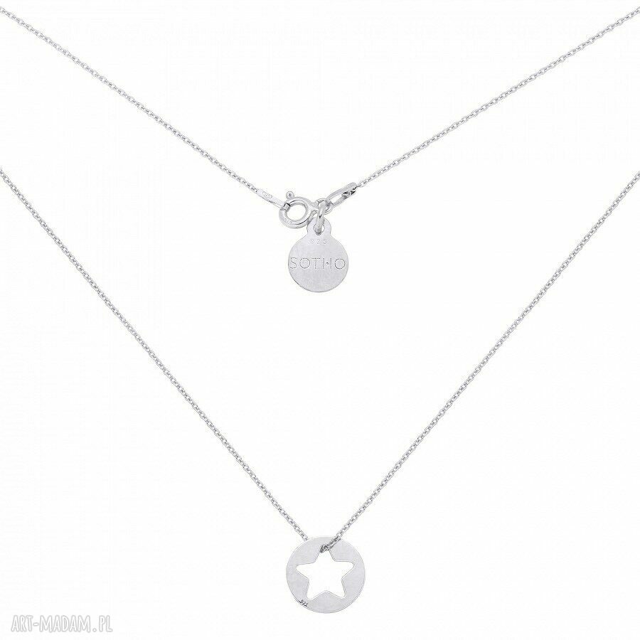 naszyjnik srebrne gwiazdka kółeczko