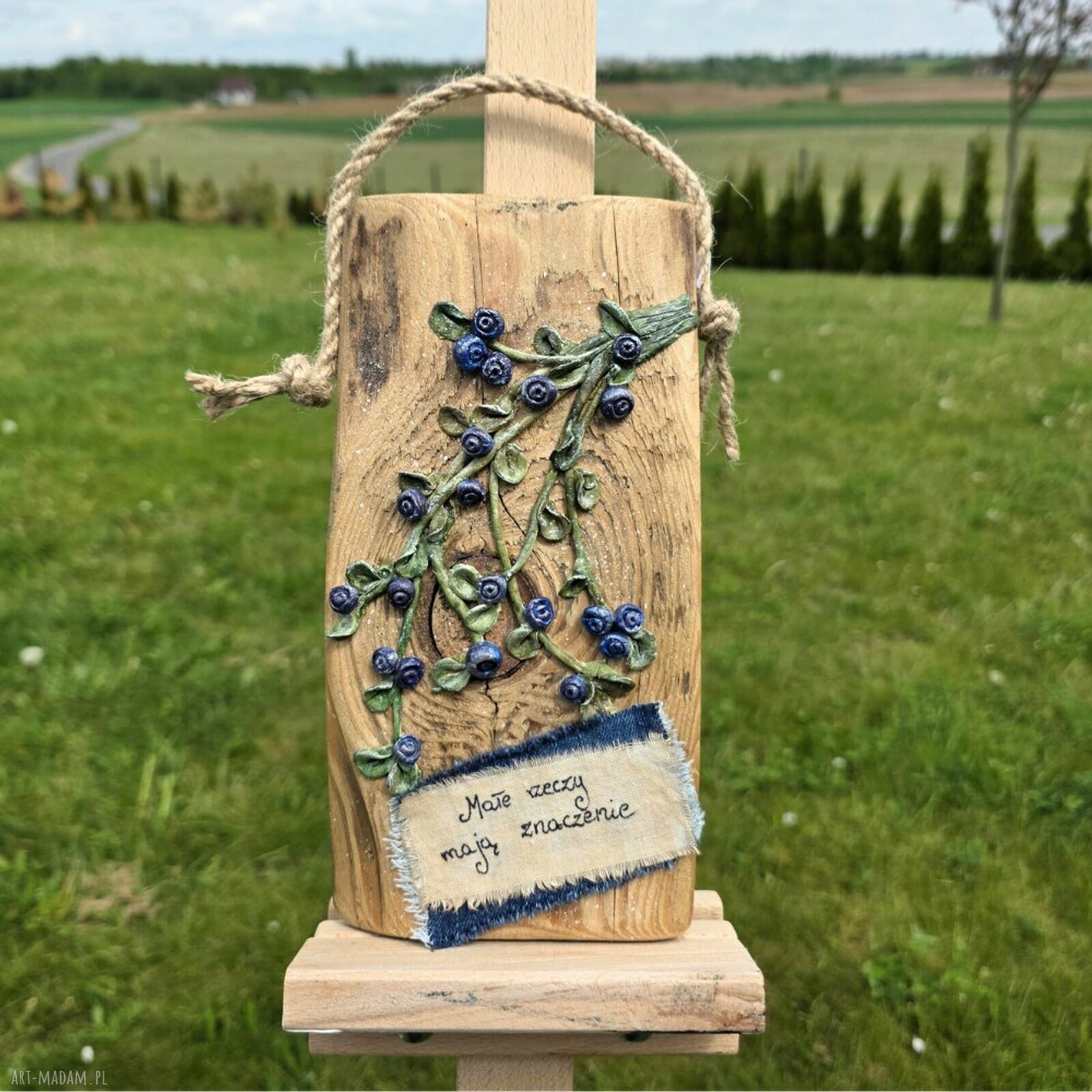 Rustykalna deseczka dekoracyjna handmade 'Małe rzeczy mają znaczenie'