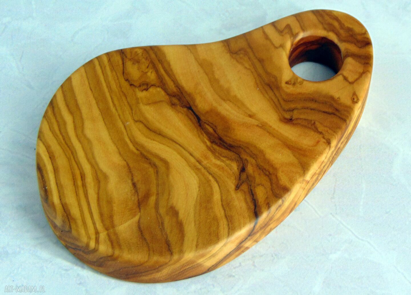 Deska do krojenia z drewna oliwnego 15 cm - rustykalna i ręcznie robiona