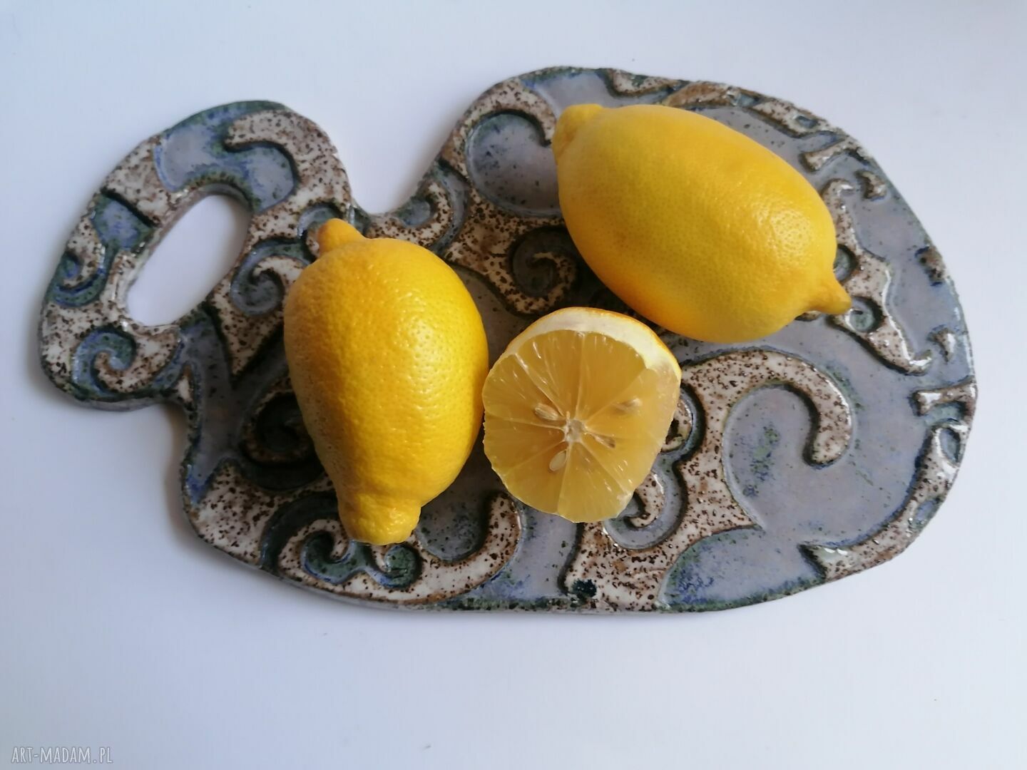 Deska ceramiczna "Esy - Floresy" - ręcznie robiona z gliny szamotowej