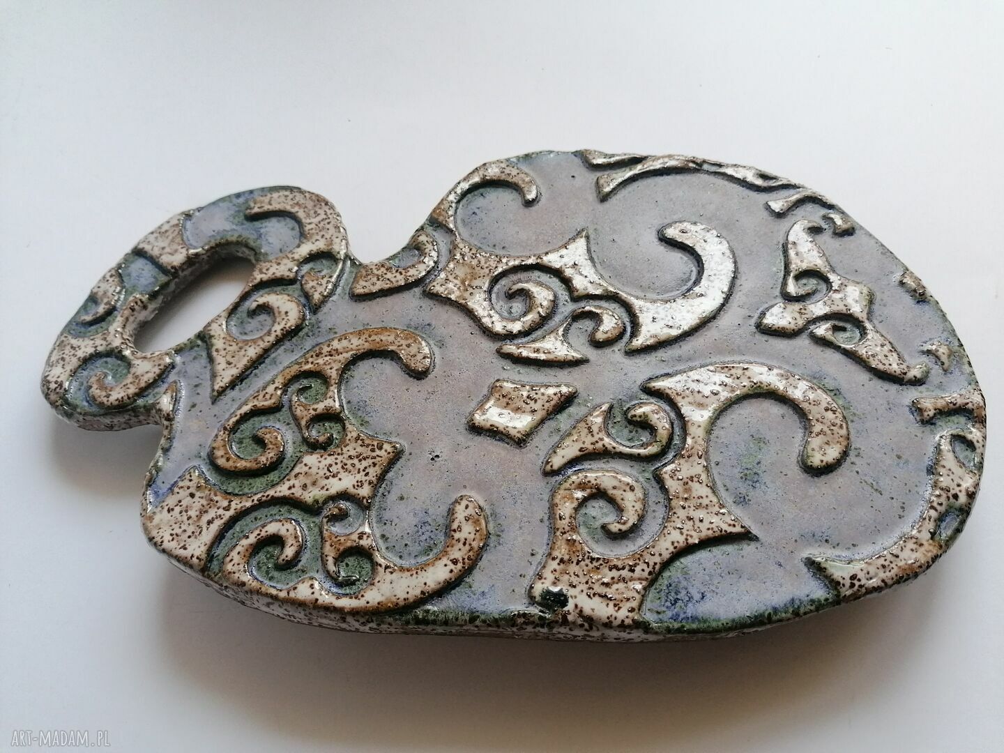 Deska ceramiczna "Esy - Floresy" - ręcznie robiona z gliny szamotowej