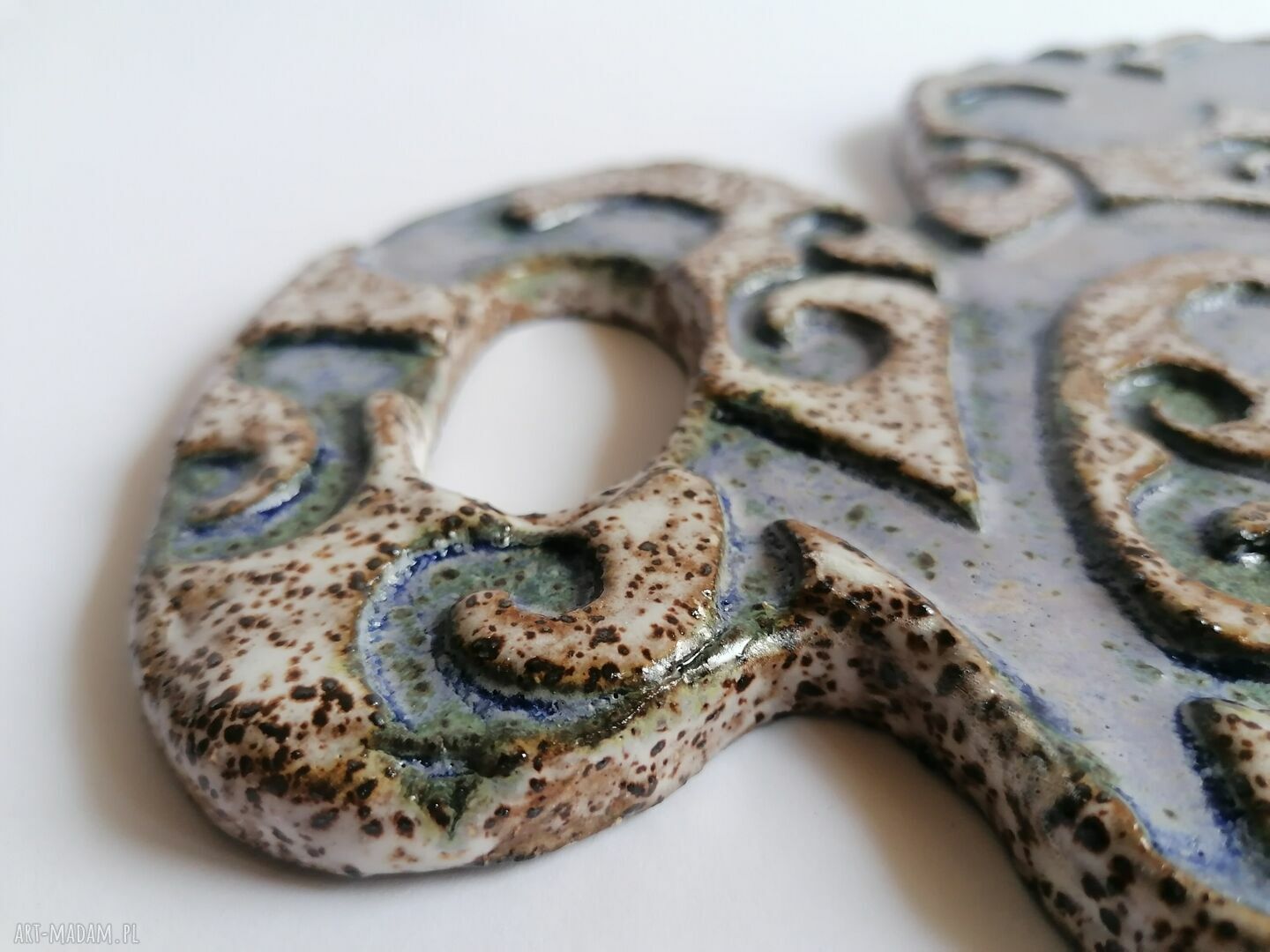 Deska ceramiczna "Esy - Floresy" - ręcznie robiona z gliny szamotowej