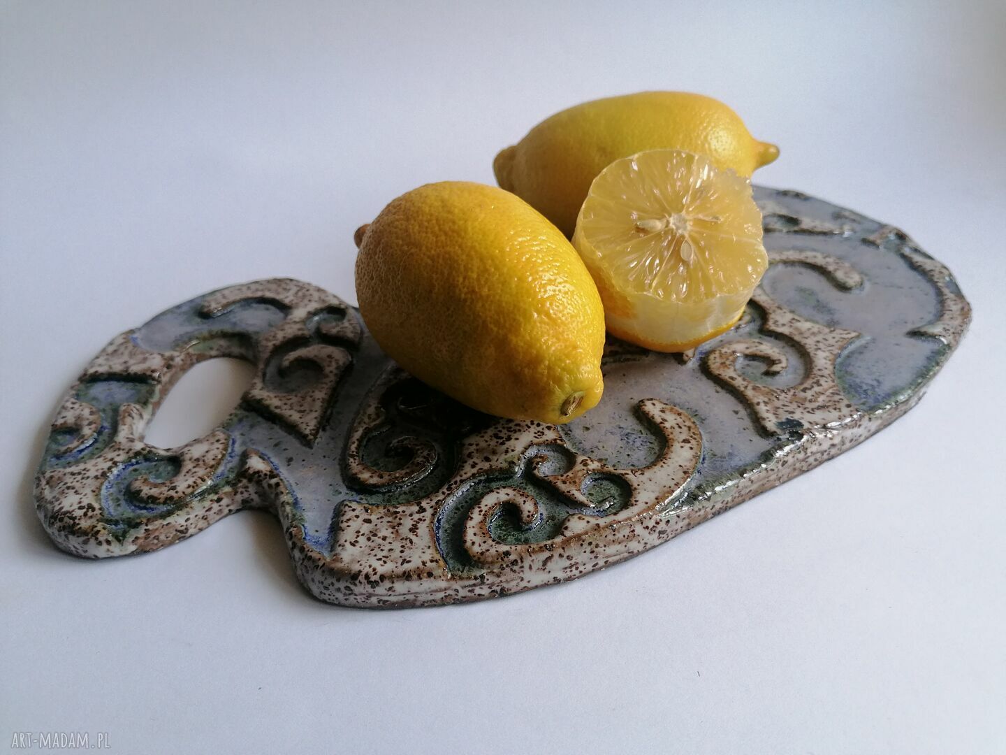 Deska ceramiczna "Esy - Floresy" - ręcznie robiona z gliny szamotowej