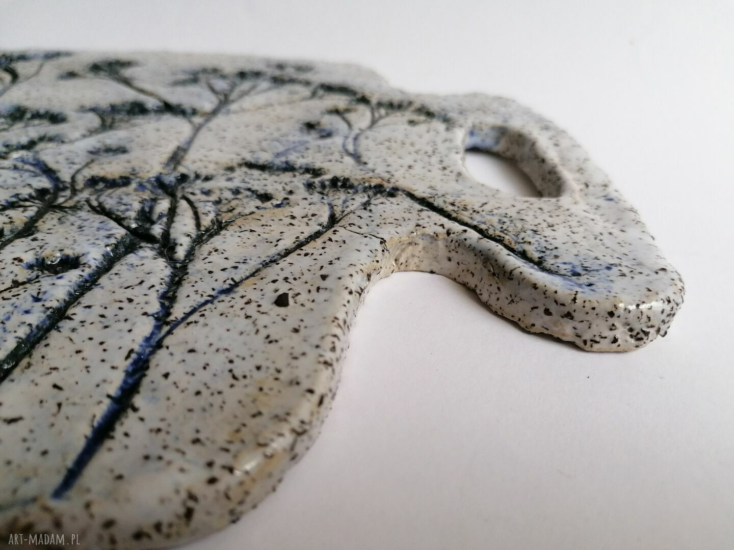 Deska „Krwawnik” - ceramiczna deska do serwowania z gliny (handmade)
