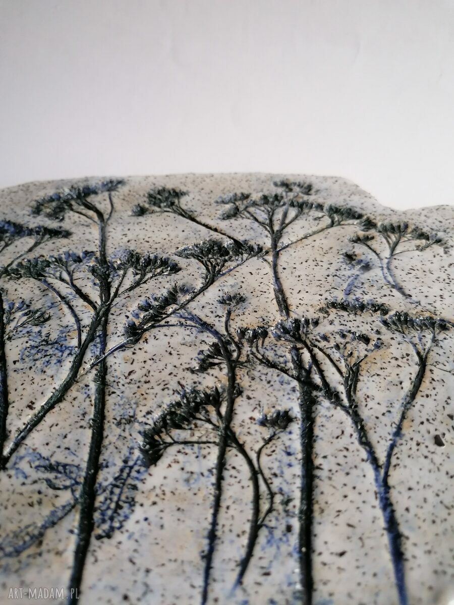Deska „Krwawnik” - ceramiczna deska do serwowania z gliny (handmade)