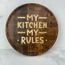 ręczne wykonanie dekoracje deska dębowa sztorcowa my kitchen my rules