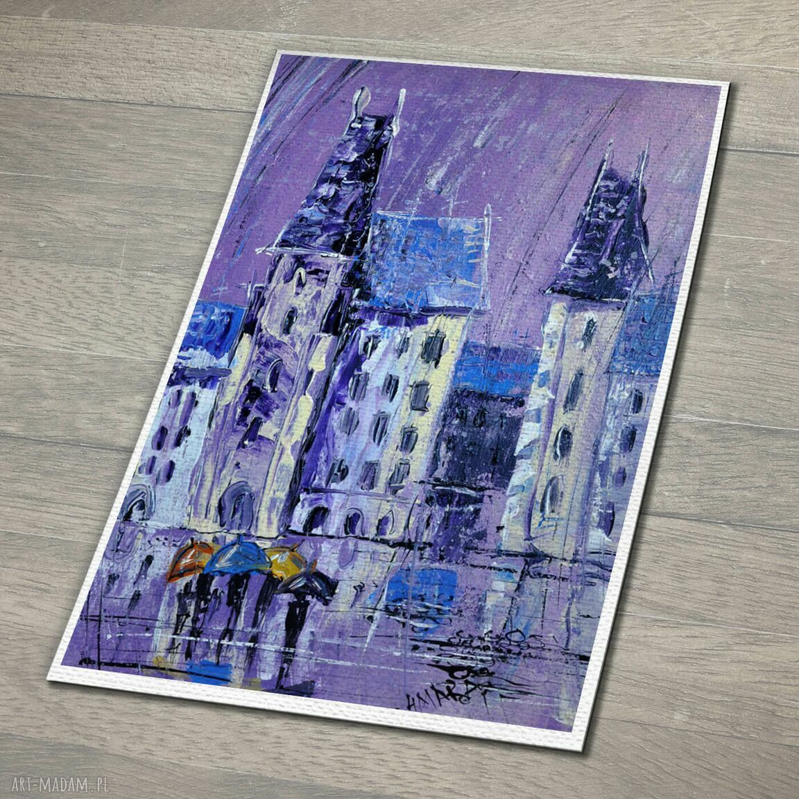 Deszcz - plakat 4mara Marina Czajkowska do wnętrz: miasto i architektura