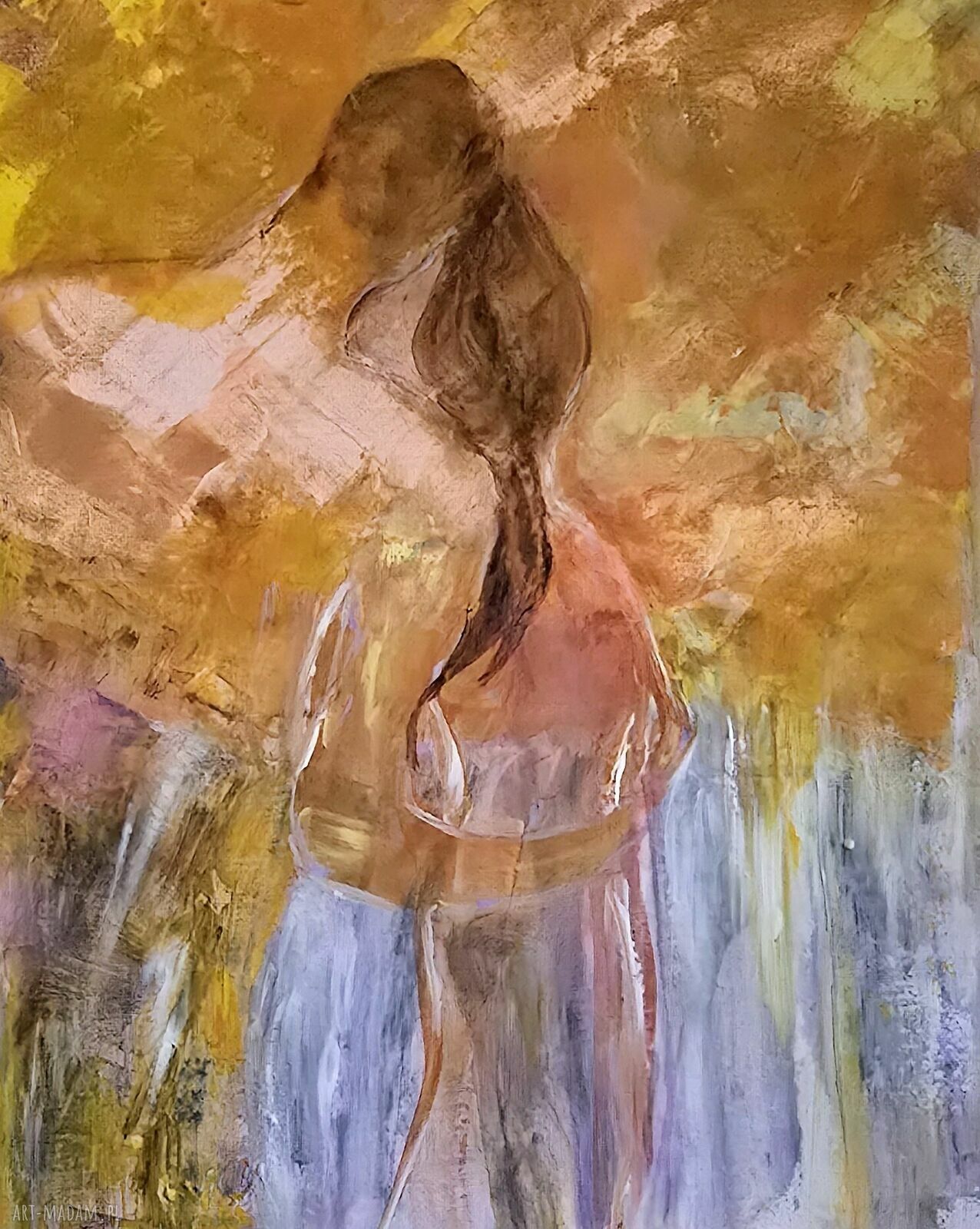 Devotion - sygnowany obraz akrylowy na płótnie 40x50 cm