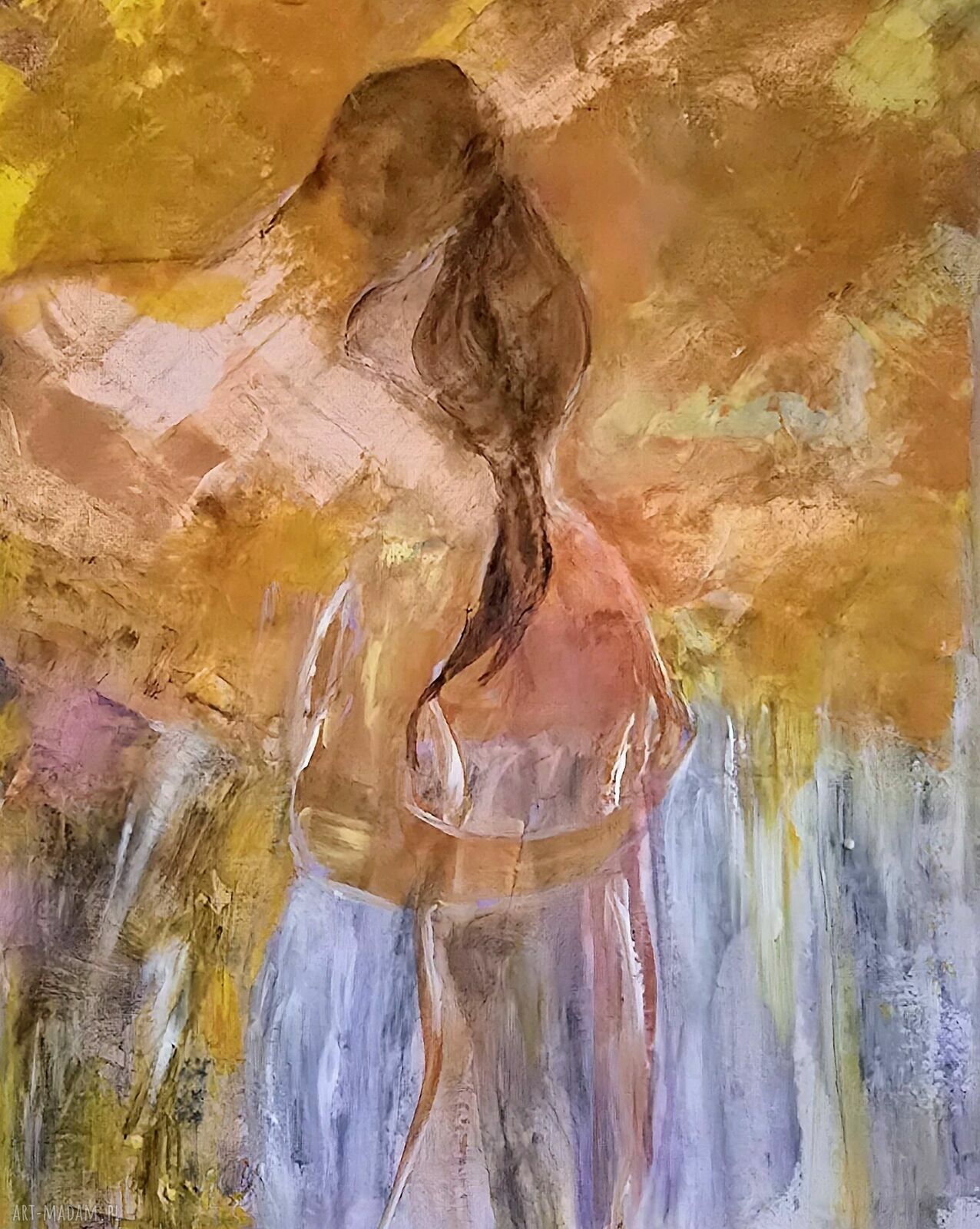 Devotion - sygnowany obraz akrylowy na płótnie 40x50 cm
