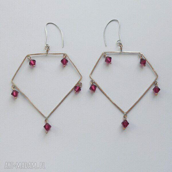 DIAMENT kolczyki z kryształem Swarovski Elements w srebrze