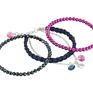 handmade bransoletki gentleness triplo fuchsia & dark navy blue