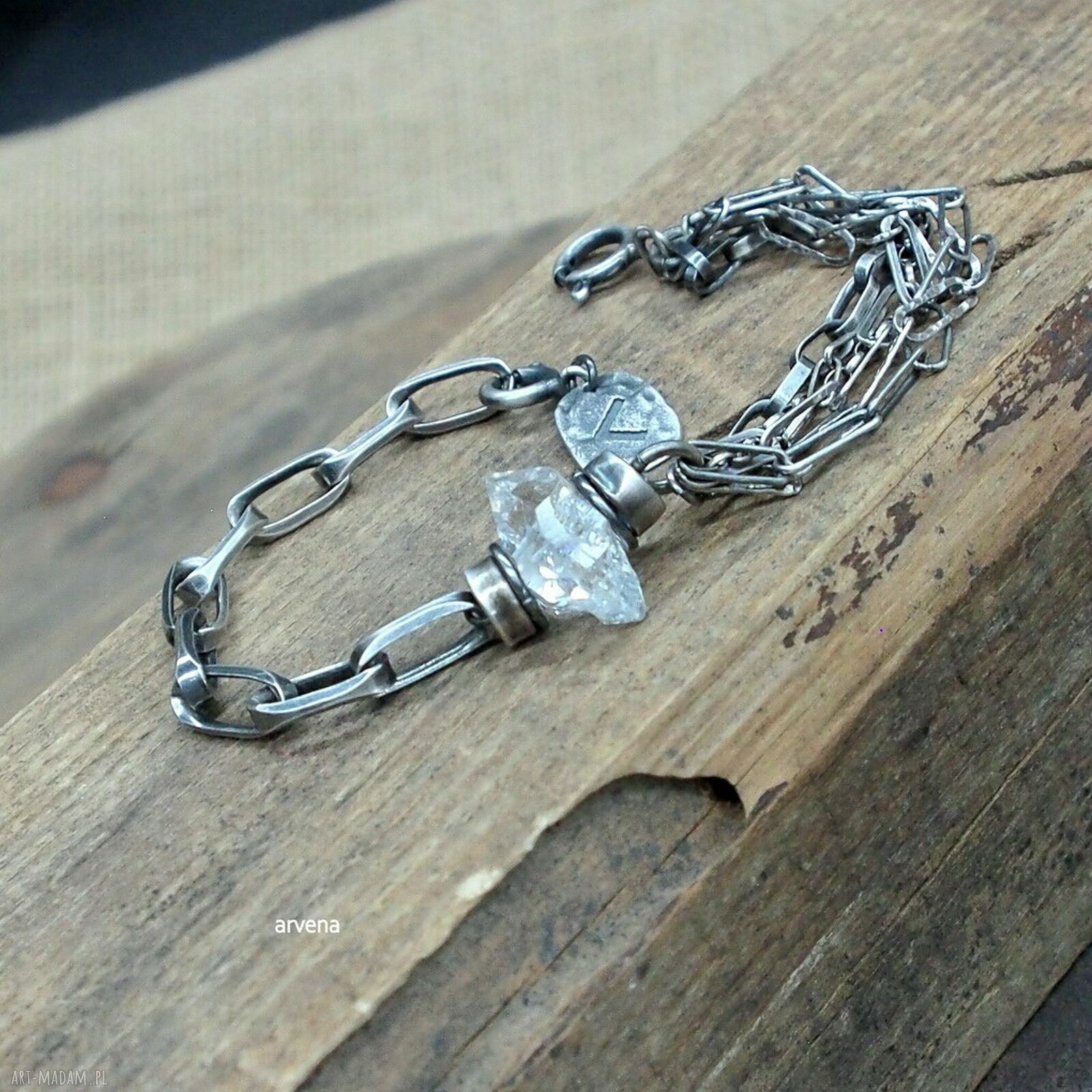 Diament herkimer - bransoletka 06